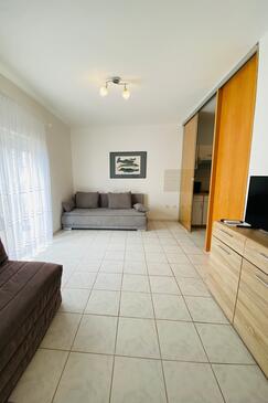 Pribinja, Obývací pokoj v ubytování typu apartment, s klimatizací, domácí mazlíčci povoleni a WiFi.