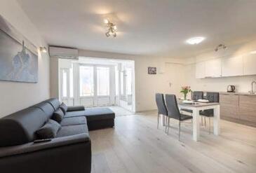 Umag, Гостиная в размещении типа apartment, доступный кондиционер и WiFi.