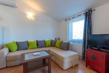 Drvenik Veliki, Вітальня в розміщенні типу apartment, доступний кондиціонер і WiFi.
