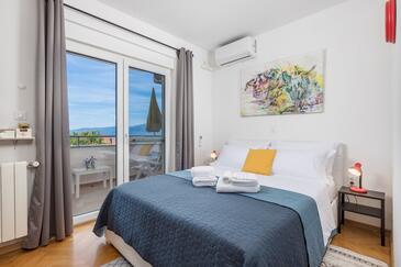 Rijeka, Spavaća soba u smještaju tipa room, dostupna klima i WiFi.