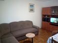 Rovanjska, Obývací pokoj v ubytování typu apartment, s klimatizací a WiFi.