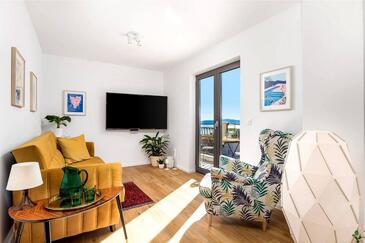 Ičići, Sala de estar en alojamiento de tipo apartment, WiFi.