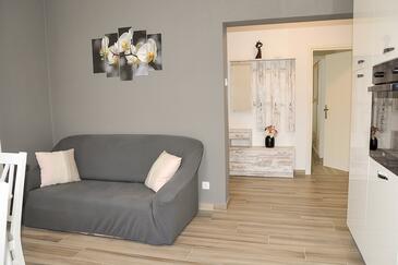 Supetarska Draga - Gonar, Pokój dzienny w zakwaterowaniu typu apartment, zwierzęta domowe są dozwolone i WiFi.