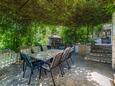 Brela, Makarska, Двор 24416 - Апартаменты и комнаты вблизи моря с галечным пляжем.