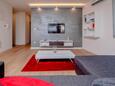 Rovinj, Sala de estar en alojamiento de tipo apartment, aire acondicionado disponible y WiFi.