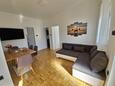 Bibinje, Obývací pokoj v ubytování typu studio-apartment, s klimatizací a WiFi.