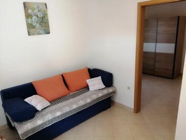Medulin, Woonkamer in accommodatietype apartment, airconditioning beschikbaar en WiFi.