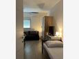 Zadar, Spálňa v ubytovacej jednotke studio-apartment, klimatizácia k dispozícii a WiFi.