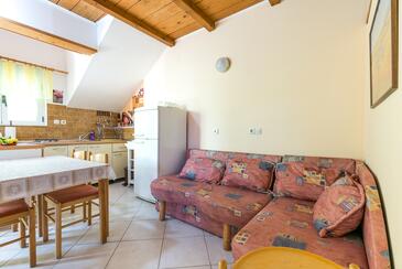 Igrane, Woonkamer in accommodatietype apartment, WiFi.