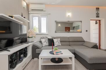 Split, Living room in the apartment, air condition available and WiFi.