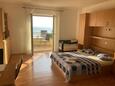 Tučepi, Hálószoba szállásegység típusa studio-apartment, légkondicionálás elérhető, háziállat engedélyezve és WiFi .
