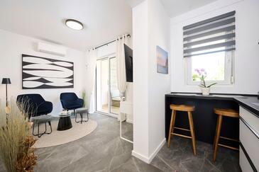 Umag, Camera di soggiorno nell'alloggi del tipo apartment, condizionatore disponibile e WiFi.