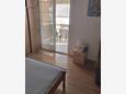 Drage, Ložnice v ubytování typu studio-apartment, s klimatizací a WiFi.