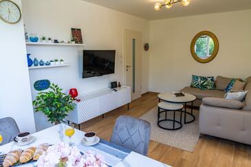 Dubrovnik, Obývací pokoj v ubytování typu apartment, WiFi.