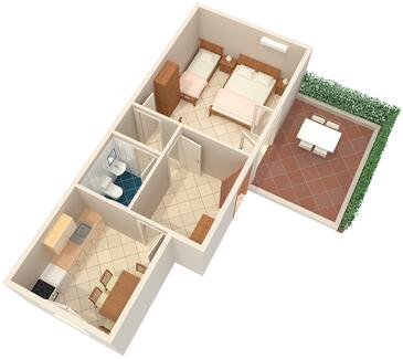 Apartamentos Baška Voda, Dalmácia Central