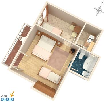 Apartamentos Baška Voda, Dalmácia Central