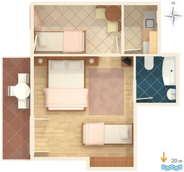 Apartamentos Baška Voda, Dalmácia Central