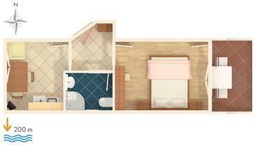 Apartamentos com espaços ao ar livre Baška Voda, Dalmácia Central
