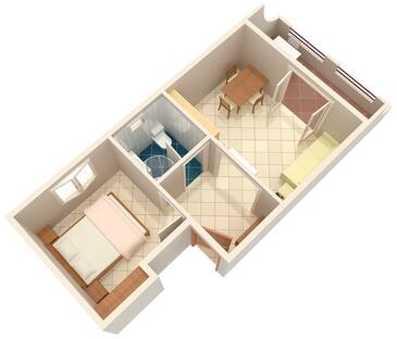 Apartamentos com espaços ao ar livre Baška Voda, Dalmácia Central