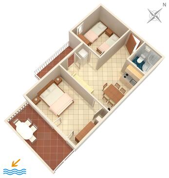 Plano Mimice, Plano en alojamiento de tipo apartment, WiFi.