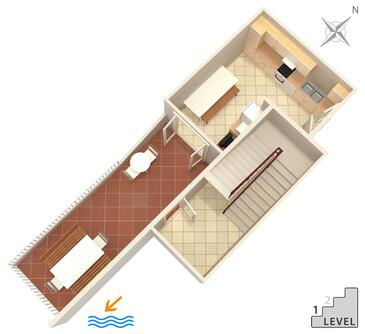 План Duće, План в размещении типа apartment, WiFi.
