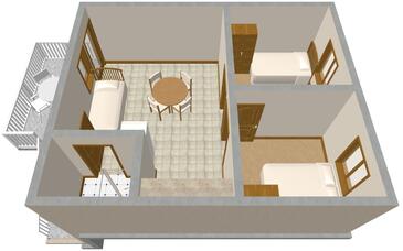 Apartments with terrace Vir, North Dalmatia