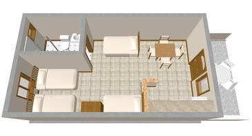 Apartments with terrace Vir, North Dalmatia