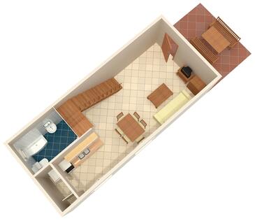 Apartamentos e estúdios Baška Voda, Dalmácia Central