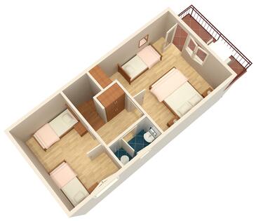 Apartamentos e estúdios Baška Voda, Dalmácia Central