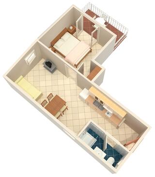 Apartamentos e estúdios Baška Voda, Dalmácia Central