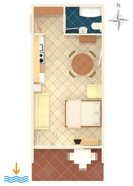 Apartamentos e estúdios Baška Voda, Dalmácia Central