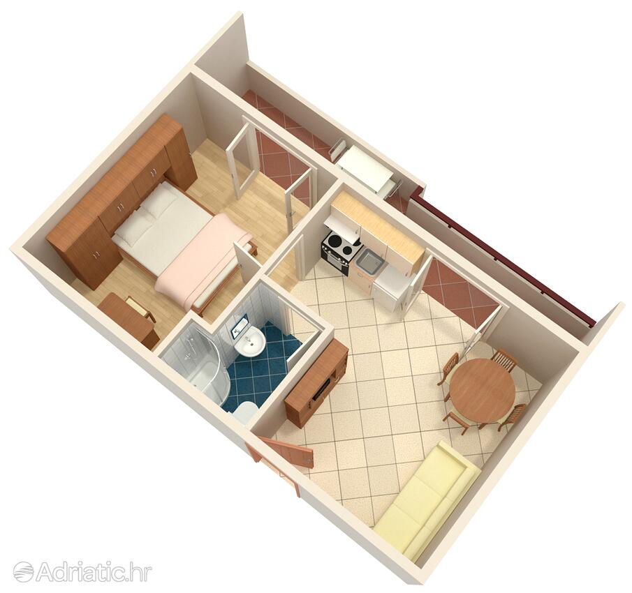 A-3088-a - Kwatery prywatne - Apartamenty i pokoje nad morzem Primosten