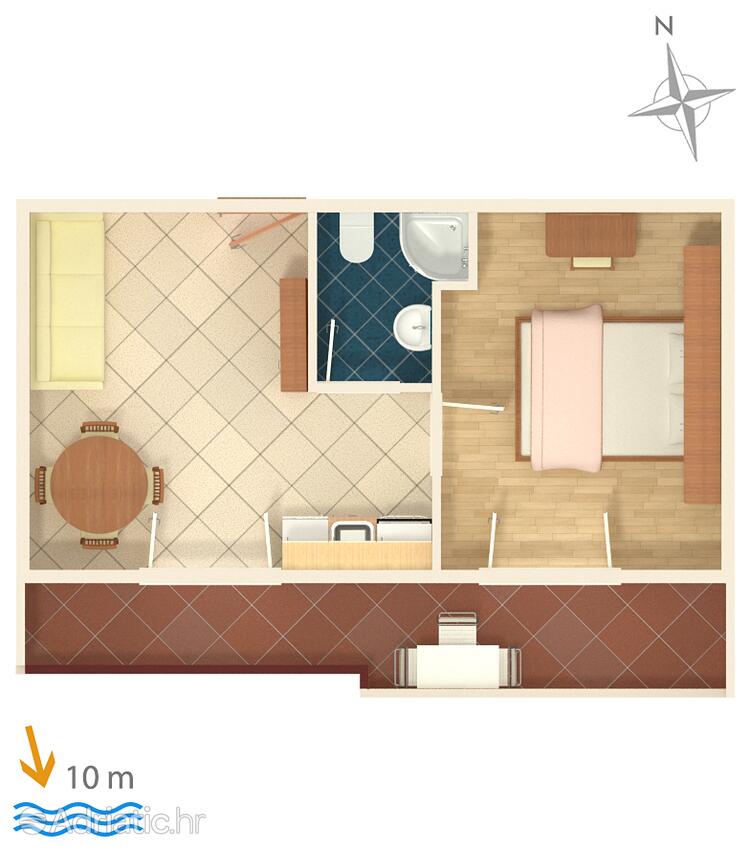A-3088-a - Kwatery prywatne - Apartamenty i pokoje nad morzem Primosten