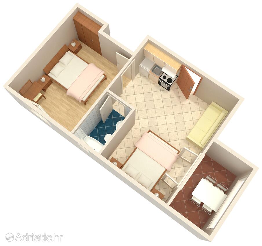 A-3088-b - Kwatery prywatne - Apartamenty i pokoje nad morzem Primosten