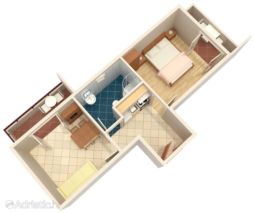 A-3088-c - Kwatery prywatne - Apartamenty i pokoje nad morzem Primosten