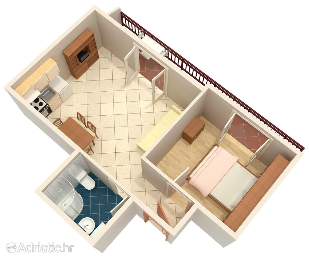 A-3088-d - Kwatery prywatne - Apartamenty i pokoje nad morzem Primosten
