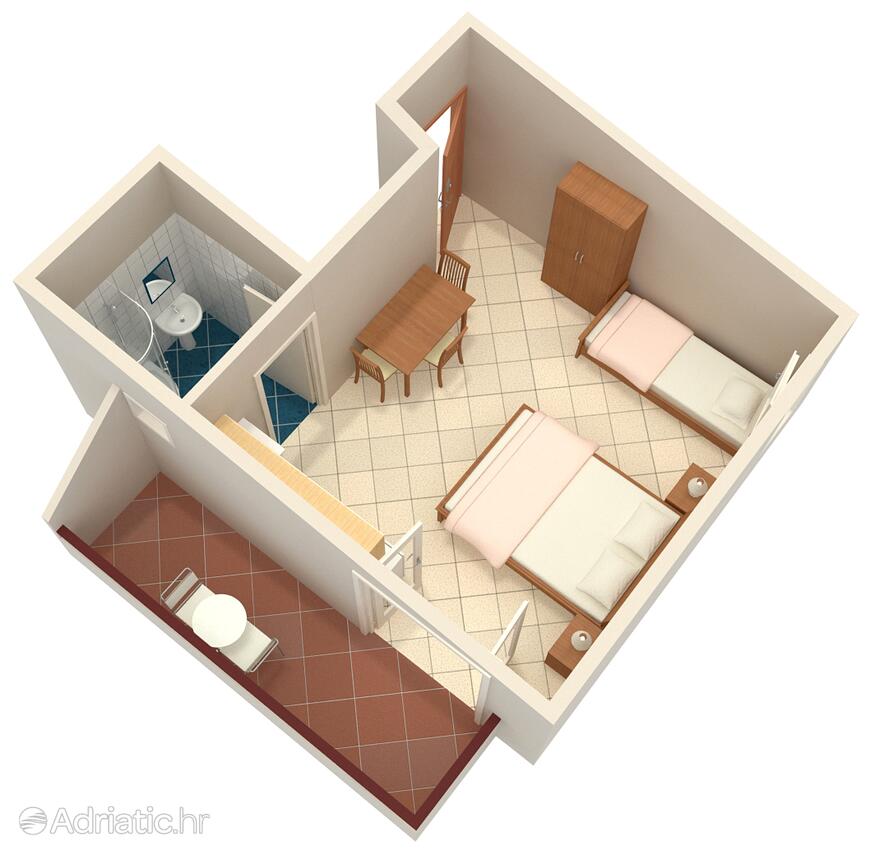 AS-3088-a - Kwatery prywatne - Apartamenty i pokoje nad morzem Primosten