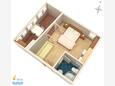 AS-3088-b - Kwatery prywatne - Apartamenty i pokoje nad morzem Primosten