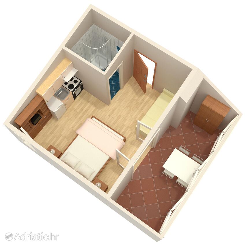 AS-3088-b - Kwatery prywatne - Apartamenty i pokoje nad morzem Primosten