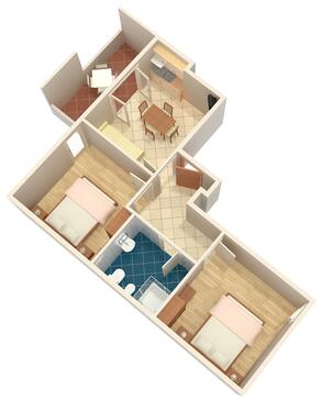 Apartments with terrace Novigrad, Istria