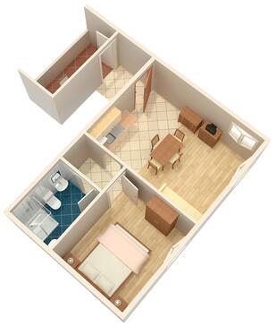 Apartments with terrace Novigrad, Istria