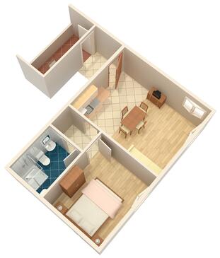 Apartments with terrace Novigrad, Istria