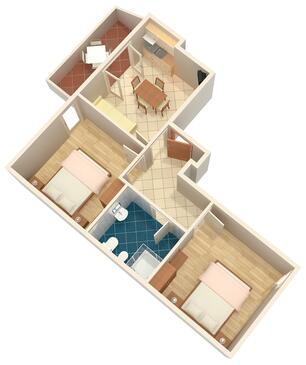 Apartments with terrace Novigrad, Istria