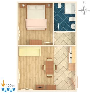 Apartments with terrace Novigrad, Istria