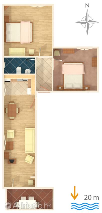 A-4029-e - Privátní ubytování - Apartmány a pokoje u moře Sućuraj, Hvar