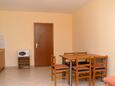 Kustići, Sala da pranzo nell'alloggi del tipo apartment, animali domestici ammessi e WiFi.