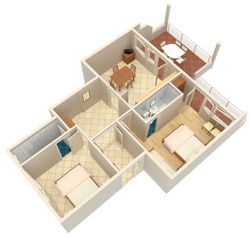 Apartmány s venkovními prostory Tisno, Severní Dalmácie