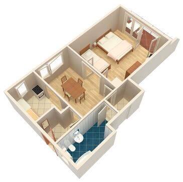 Apartmány s venkovními prostory Tisno, Severní Dalmácie
