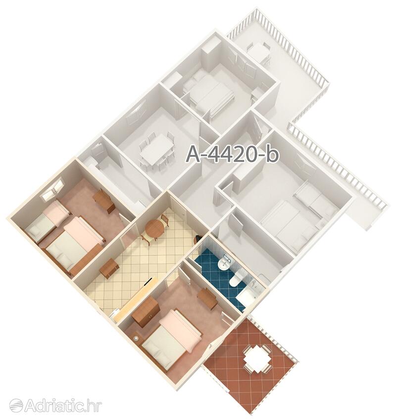A-4420-c - Alloggi privati - Appartamenti con parcheggio Zavalatica, Curzola - Korčula