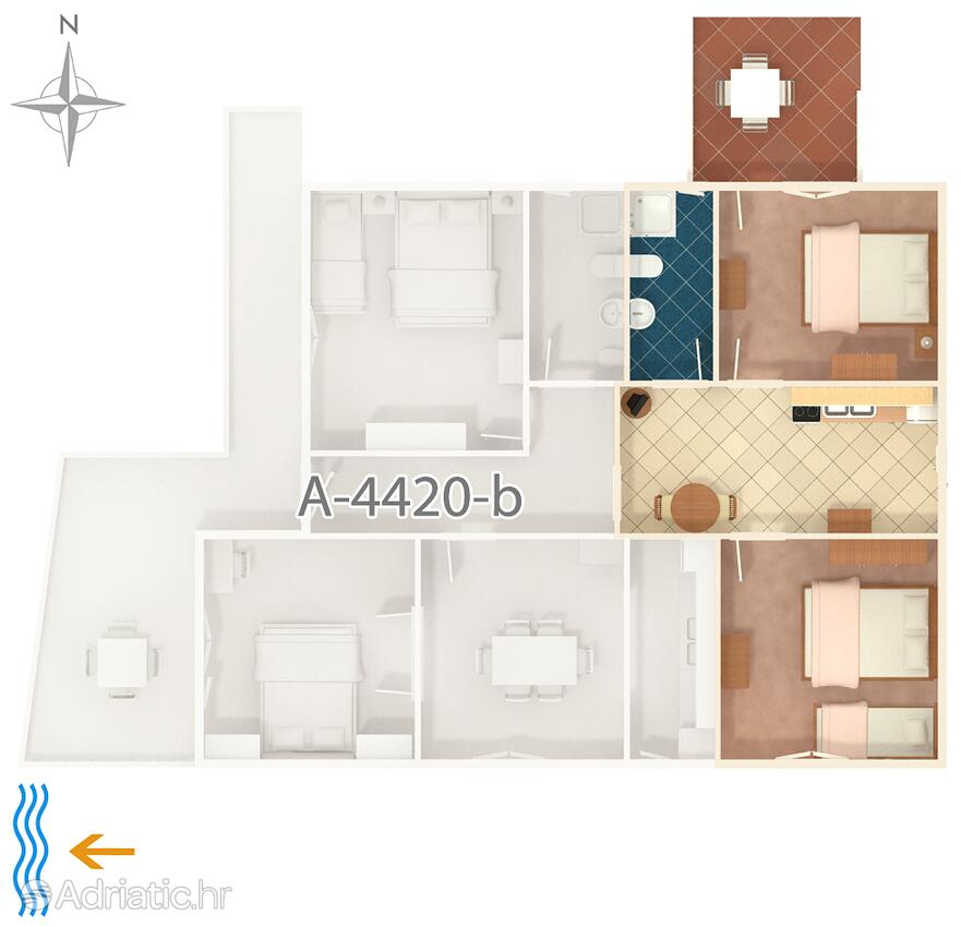 A-4420-c - Alloggi privati - Appartamenti con parcheggio Zavalatica, Curzola - Korčula